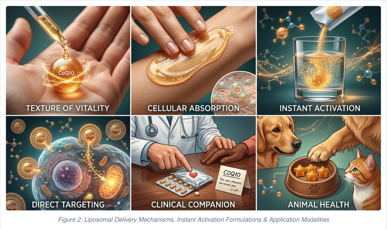 Liposomal delivery mechanisms and application modalities
